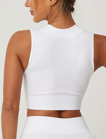 FEOYA Womens Sleeveless Activewear Tank Top Quick Drying Double Zipper Yoga Jacket Stretch Slim for Workout Running S-L in Kuwait