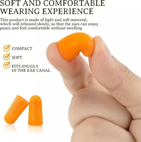 110 Pairs Ear Plugs,32dB Ear Plugs for Noise Reduction,Earplugs for Sleeping Snoring Hearing Protection Travel Study Concentration Construction Site in Saudi Arabia