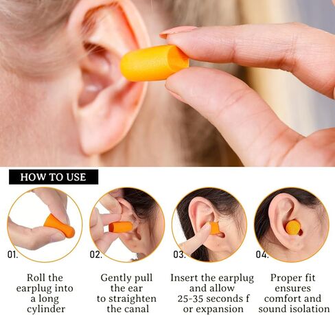 110 Pairs Ear Plugs,32dB Ear Plugs for Noise Reduction,Earplugs for Sleeping Snoring Hearing Protection Travel Study Concentration Construction Site in Saudi Arabia