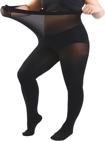 Artfasion Plus Size Tights for Women: 70D Soft Semi Soft Solid Opaque High Waist Pantyhose for Thick Thighs in Saudi Arabia