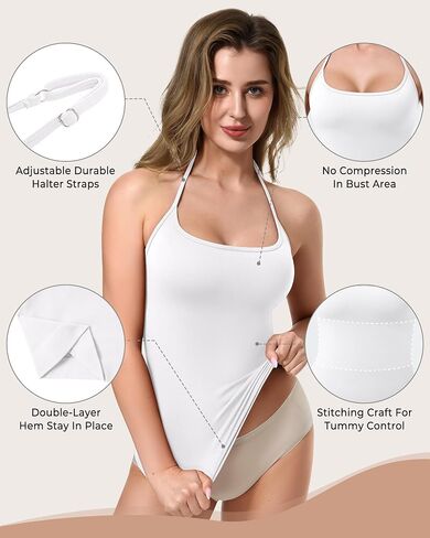 EUYZOU Women Tummy Control Shapewear Tank Tops Halter Backless Compression Shirts Cami Shaper Slimming Camisole in Saudi Arabia