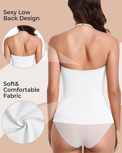 EUYZOU Women Tummy Control Shapewear Tank Tops Halter Backless Compression Shirts Cami Shaper Slimming Camisole in Saudi Arabia