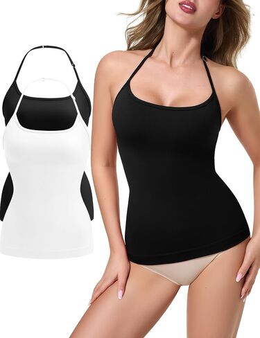 EUYZOU Women Tummy Control Shapewear Tank Tops Halter Backless Compression Shirts Cami Shaper Slimming Camisole in Saudi Arabia