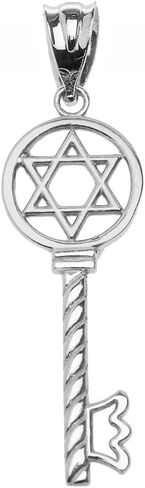925 Sterling Silver Star of David Key Pendant in Saudi Arabia