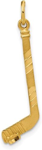 Saris and Things 14k Yellow Gold Hockey Stick Charm Pendant in Kuwait