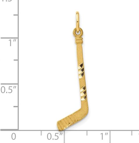 Saris and Things 14k Yellow Gold Hockey Stick Charm Pendant in Kuwait