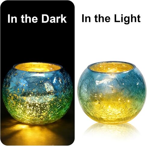 4 Pack Glass Votive Candle Holders, Grandient Tealight Holder, Stained Glass Candle Holder Bowl, Colorful Mosaic Scented Candle Stand for Home Decor Wedding Party Table Centerpieces, 4 Color in Kuwait