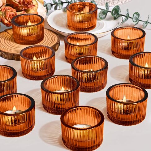 24PCS Tealight Candle Holder Gold Votive Candle Holders, Tea Light Holders for Wedding Table Centerpiece, Small Tea Light Candle Holder Glass for Birthday Party Bridal Shower Home Decor in Saudi Arabia