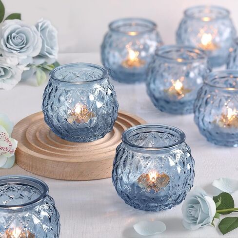 DARJEN Clear Votive Candle Holder Set of 20, Upgraded Size Tea Light Candle Holder Glass for Wedding Table Centerpieces, Elegant Bulk Votive Holders for Party, Proposals and Wedding Shower in Saudi Arabia