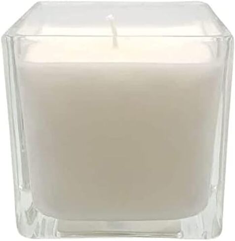 2PCS 3.1inchX3.1inch Candle Holder Clear Square Glass Vase Decorative Centerpiece Floral Accent Container for Wedding, Birthday, Holiday and Home Decoration in Kuwait