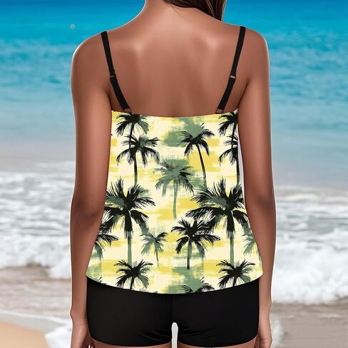 Tankini Swimsuits for Women with Shorts Summer Modest Floral 2 Piece Bathing Suits Plus Size Tummy Control Swimwear in Kuwait