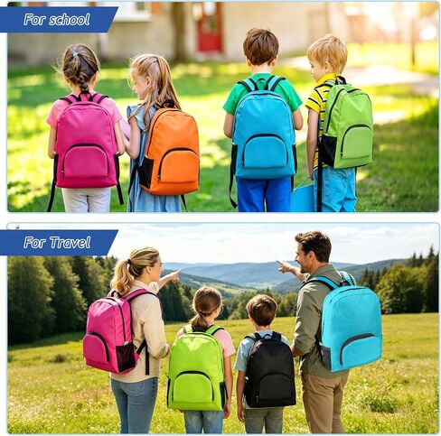 SIKEMAY 6 Pack Backpacks in Bulk, 17 Inches Basic Back Pack for Adult, Bulk Backpacks for Homeless Supplies Wholesale Backpack Lightweight Outdoor Travel Book Bags (6 Color) in Saudi Arabia
