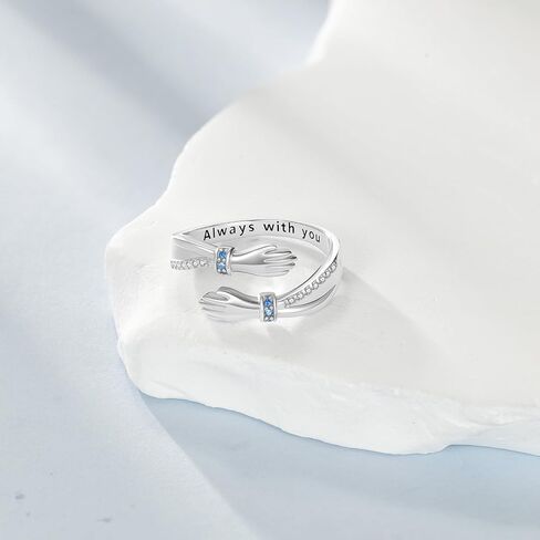 Hug Ring Hug Rings Hugging Hand Open Promise Ring Adjustable Jewelry Mothers Day Birthday Gifts for Mom Sister Wife Friends Grandma in Saudi Arabia
