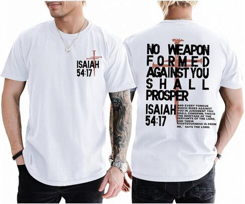 Tuislay Christian Jesus Shirts for Men Faith God Shirt Cross Religious T Shirts Workout Graphic Tees Bible Verse T-Shirts Top in Saudi Arabia