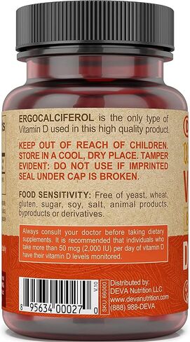 Deva Vegan Vitamins Vitamin D 800Iu Vegan 90 Tab in Kuwait