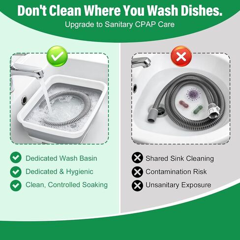CPAP Cleaning Kit with 10-Speed Control Hose Dryer, Fits 15mm & 22mm Hose, 9 Pack CPAP Machine Cleaner & Supplies with 7ft Tube Cleaning Brush, Collapsible Wash Basin, Filter Pads & Travel Storage Bag in Saudi Arabia