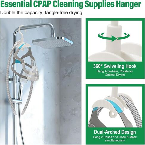 CPAP Cleaning Kit with 10-Speed Control Hose Dryer, Fits 15mm & 22mm Hose, 9 Pack CPAP Machine Cleaner & Supplies with 7ft Tube Cleaning Brush, Collapsible Wash Basin, Filter Pads & Travel Storage Bag in Saudi Arabia