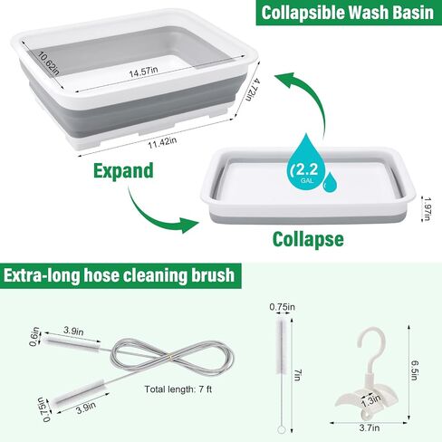 CPAP Cleaning Kit with 10-Speed Control Hose Dryer, Fits 15mm & 22mm Hose, 9 Pack CPAP Machine Cleaner & Supplies with 7ft Tube Cleaning Brush, Collapsible Wash Basin, Filter Pads & Travel Storage Bag in Saudi Arabia