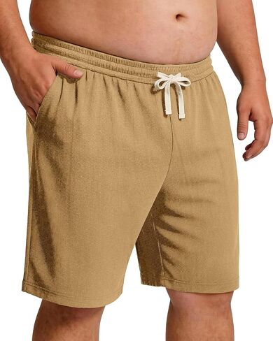Big and Tall Mens Corduroy Shorts Lightweight Casual Elastic Waist Drawstring Summer Shorts with Pockets 4-9XL in Saudi Arabia