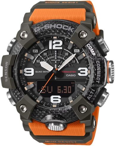 G-Shock GGB100X-1A9 Master of G Mudmaster Quad Sensor Heavy Duty Carbon Orange in Kuwait