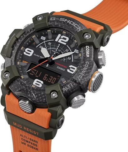 G-Shock GGB100X-1A9 Master of G Mudmaster Quad Sensor Heavy Duty Carbon Orange in Kuwait
