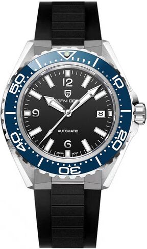 SUZAKU Pagani Design Men's 42mm Automatic Watch Japanese Movement 100-Meter Water Resistance Synthetic Sapphire Crystal Glass Ceramic Bezel Men's Business Watches in Saudi Arabia