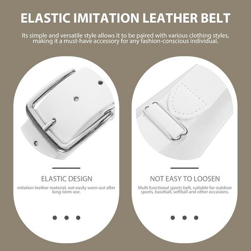 DECHOUS Baseball Belt Elastic Softball Waistband Adjustable Pu Leather Sports Belt for Men Women Youth Outdoor Use in Kuwait