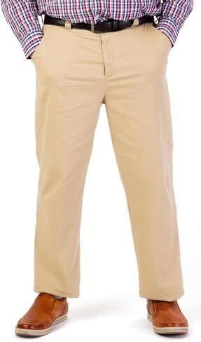 Adaptive Khaki Pull On Pants - Golf Putter Chinos Pants for Seniors with Arthritis and Limited Hand Dexterity in Kuwait
