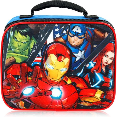 Marvel Avengers Backpack and Lunchbox Set - Bundle of 16" Superhero Backpack, Insulated Lunch Box, Stickers, More | Avengers School Bag for Kids in Kuwait