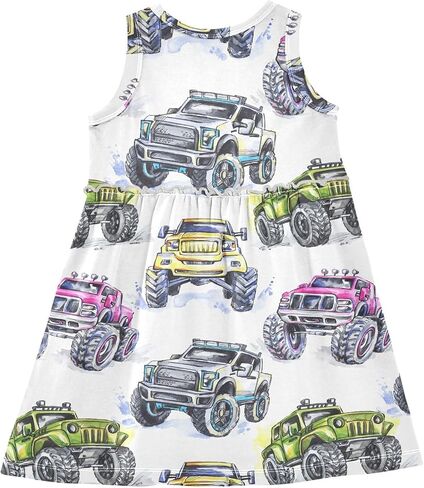 Aflyko Girls Sleeveless Dress Adorable Tank Play Sundress in Saudi Arabia
