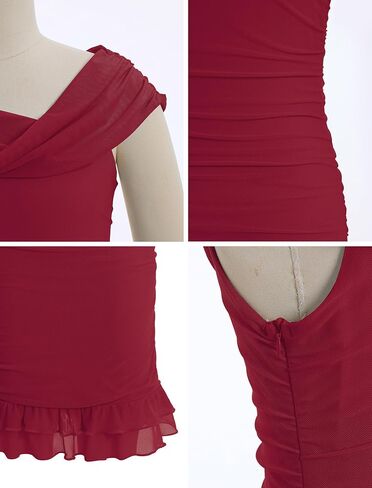 ODIZLI Girls One Shoulder Ruched Bodycon Dress - Tween Girl Asymmetric Neckline Ruffle Hem Slim Fit Party Dress for Kids in Kuwait