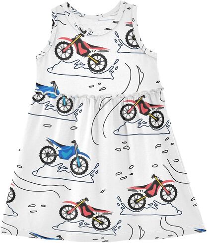 Aflyko Girls Sleeveless Dress Adorable Tank Play Sundress in Saudi Arabia
