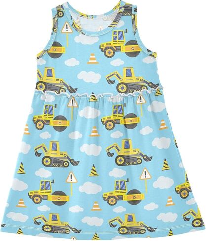 Aflyko Girls Sleeveless Dress Adorable Tank Play Sundress in Saudi Arabia