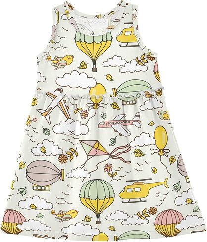 Aflyko Girls Sleeveless Dress Adorable Tank Play Sundress in Saudi Arabia