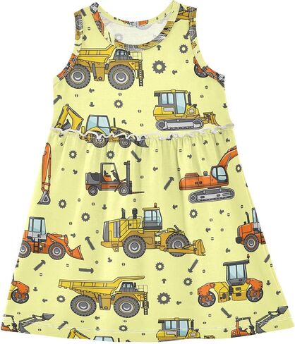 Aflyko Girls Sleeveless Dress Adorable Tank Play Sundress in Saudi Arabia