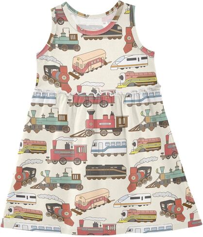 Aflyko Girls Sleeveless Dress Adorable Tank Play Sundress in Saudi Arabia