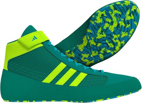 adidas Men's Boy's HVC2 Wrestling Mat Shoe Ankle Strap (Light Gray/Onyx, 10.5) in Saudi Arabia