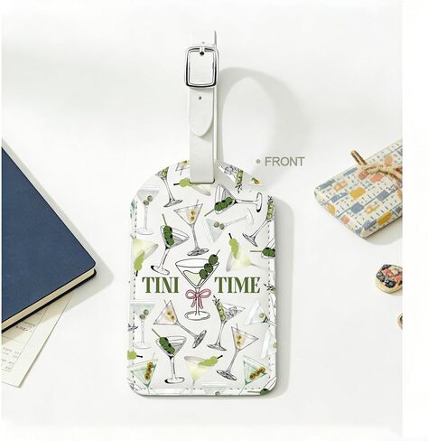 علامة الأمتعة MAOFAED Tini Time Dirty Martini، هدية لمحبي مارتيني القذرة، هدية حفلة توديع العزوبية، هدايا رحلة الفتيات (timeDirty) in Kuwait
