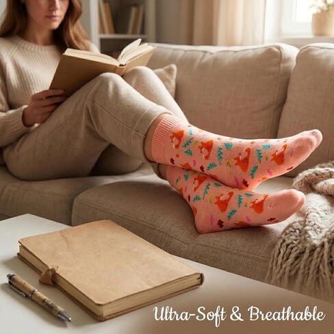 Fox Gifts for Women - 6pcs Fox Gift Set with Soft Comfort Socks | Animal Theme Gift For Daughter,Mom,Friends, Sister, Wife in Saudi Arabia