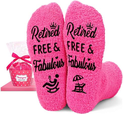 HAPPYPOP Retirement Gifts Ideas - Retired Fuzzy Socks, Women Retirement Retired Queen Gifts in Kuwait