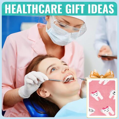 HAPPYPOP Dental Gifts Socks for Women - Dental Assistant Gifts Hygiene Hygienist Dentist Graduation Tooth Teeth Gift Socks in Kuwait