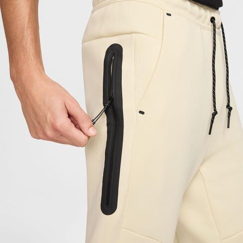 Nike Tech Men's Fleece Joggers (HV0959-234, Light Khaki/Black) Size Large in Kuwait