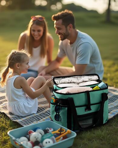 Large Beach Tote Bag with Insulated Cooler Compartment– Spacious Mesh Beach Bag for Pool, Swim & Travel, Wet/Dry Separate Compartments in Saudi Arabia
