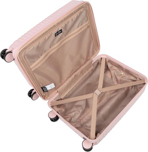 Jessica Simpson Abilene 20" Expandable 8-Wheel Spinner Carry On Luggage Suitcase, Peachy Keen in Kuwait