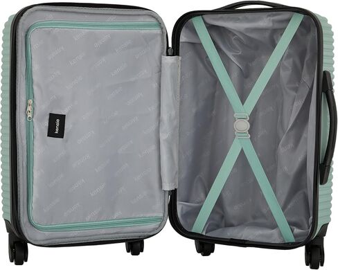 kensie Women's Hillsboro Luggage & Travel Bags Set, Green Granite, 20" Carry-On in Kuwait