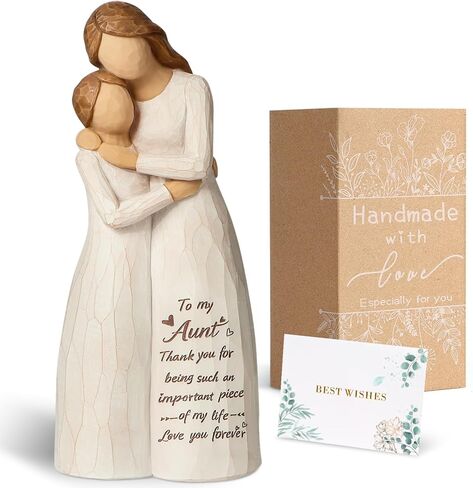Mom Birthday Gifts from Son, 6.5" Hand-Painted Mother and Son Figurine Statue, Boy Mom Gifts, Mother of the Groom Gift, Mothers Day Christmas Birthday Gift from Son in Kuwait