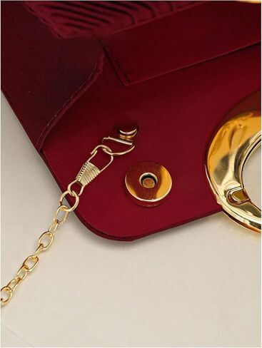 SweatyRocks Women's Pleated Clutch Purse Rhinestone Formal Evening Clutch Bags with Chain Strap in Kuwait
