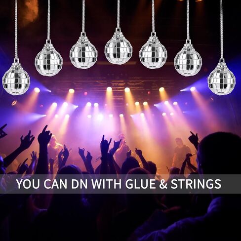 12PCS Mini Disco Balls,1.2" Silver Small Disco Balls Hanging for Party Decoration, Christmas Party Decorations Wedding Birthday Party Ornaments in Saudi Arabia