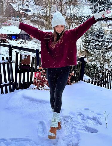 Laite Hebe Fleece Lined Leggings Women - High Waisted Winter Yoga Pants Tummy Control Soft Thermal Warm for Hiking Workout in Saudi Arabia