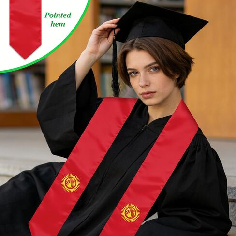 وشاح التخرج قيرغيزستان سرق الدراسة الدولية في الخارج للجنسين وشاح التخرج علم قيرغيزستان in Kuwait